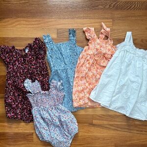 Floral and Lace Baby Dress Set